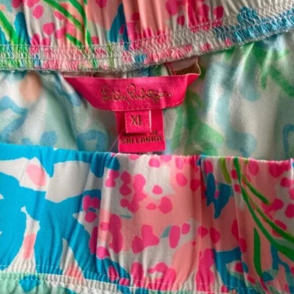 Lilly Pulitzer Bal Harbour Palazzo Pants in Coral Bay XL - Picture 2 of 6